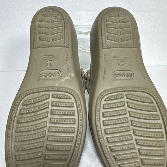 Crocs Patricia Tan Relaxed Wedge Sandals 10386 Women Size 11. - Picture 6 of 7